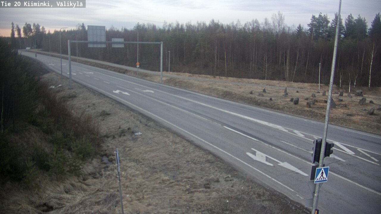 Weather Camera Image Väg 20 Uleåborg Kiiminki, Välikylä, Oulu, Pohjois-Pohjanmaa