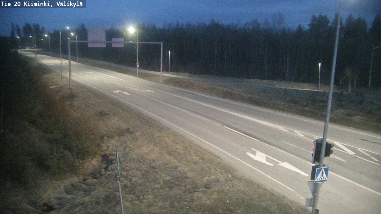 Weather Camera Image Väg 20 Uleåborg Kiiminki, Välikylä, Oulu, Pohjois-Pohjanmaa
