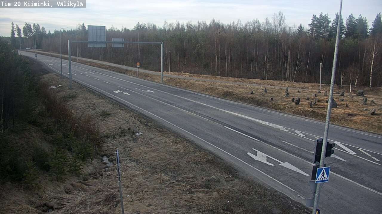 Weather Camera Image Väg 20 Uleåborg Kiiminki, Välikylä, Oulu, Pohjois-Pohjanmaa