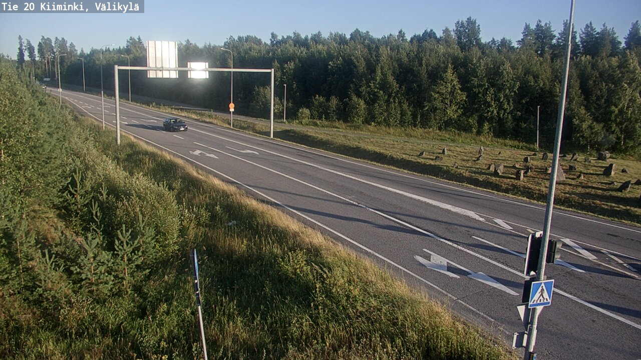 Weather Camera Image Väg 20 Uleåborg Kiiminki, Välikylä, Oulu, Pohjois-Pohjanmaa
