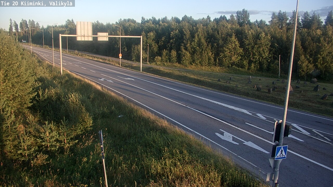Weather Camera Image Väg 20 Uleåborg Kiiminki, Välikylä, Oulu, Pohjois-Pohjanmaa
