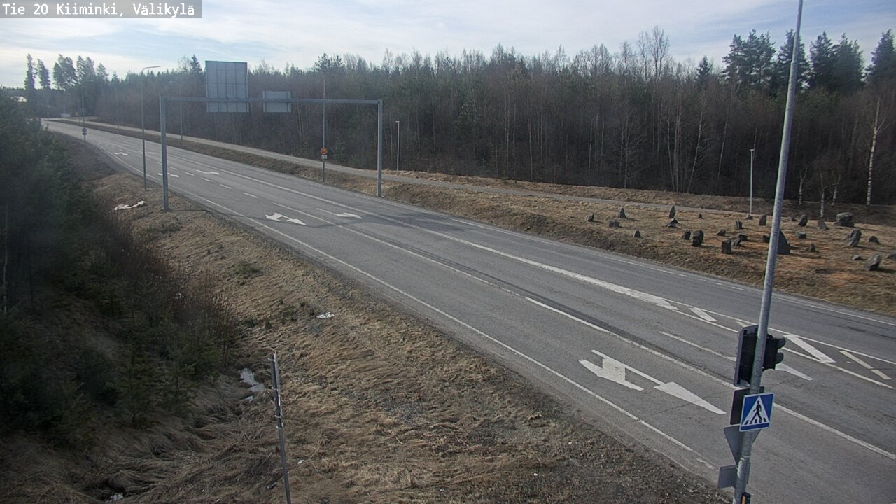 Weather Camera Image Väg 20 Uleåborg Kiiminki, Välikylä, Oulu, Pohjois-Pohjanmaa