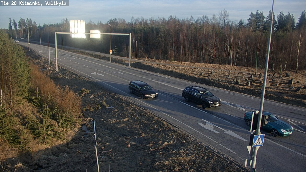Weather Camera Image Väg 20 Uleåborg Kiiminki, Välikylä, Oulu, Pohjois-Pohjanmaa