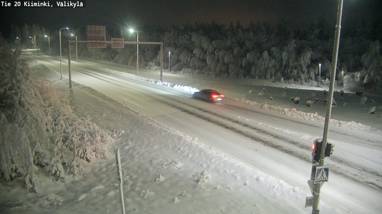 Weather Camera Image Väg 20 Uleåborg Kiiminki, Välikylä, Oulu, Pohjois-Pohjanmaa