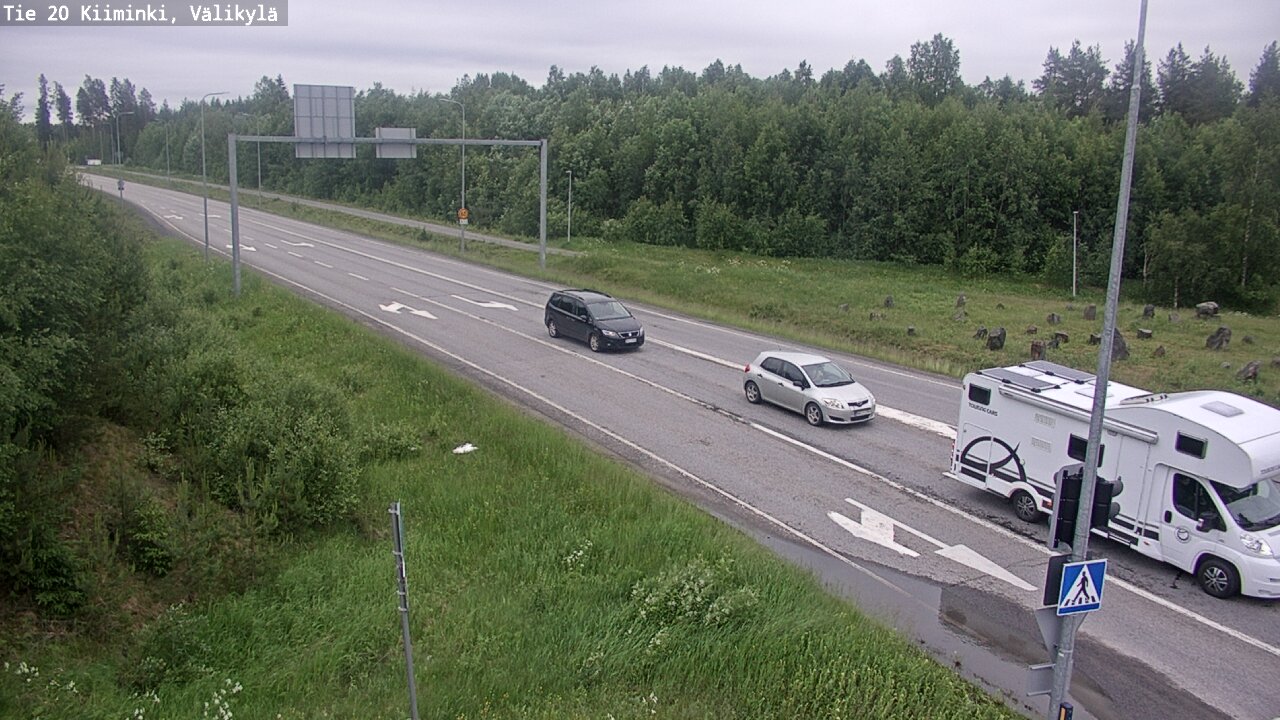Weather Camera Image Väg 20 Uleåborg Kiiminki, Välikylä, Oulu, Pohjois-Pohjanmaa