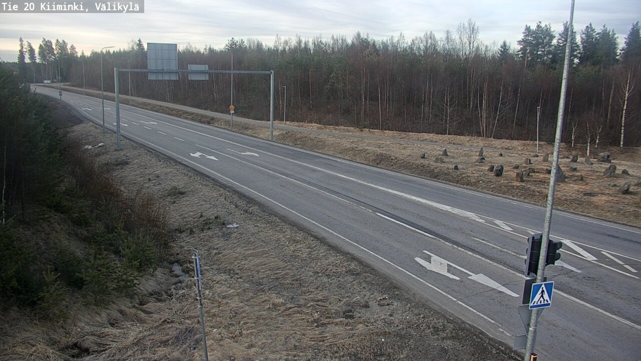 Weather Camera Image Väg 20 Uleåborg Kiiminki, Välikylä, Oulu, Pohjois-Pohjanmaa