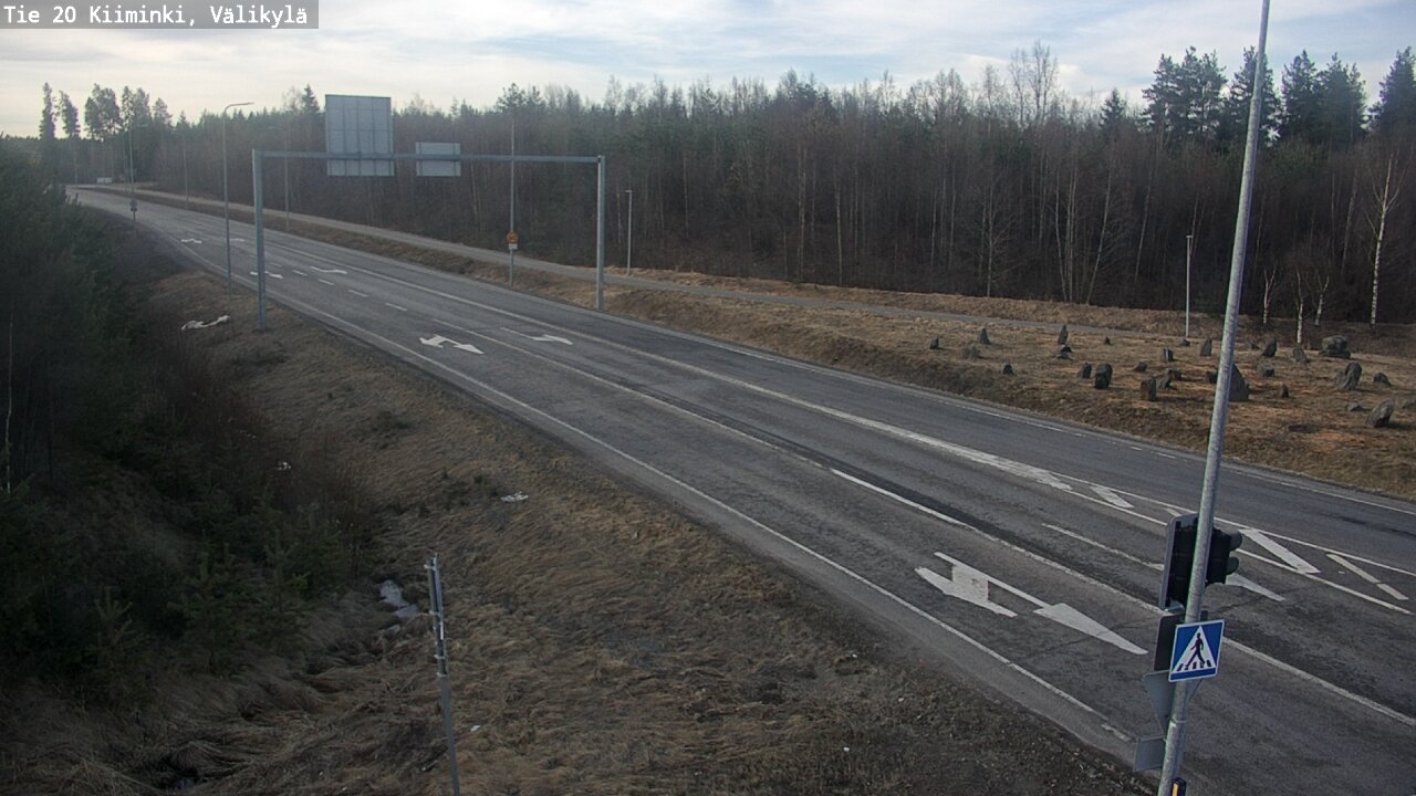 Weather Camera Image Väg 20 Uleåborg Kiiminki, Välikylä, Oulu, Pohjois-Pohjanmaa