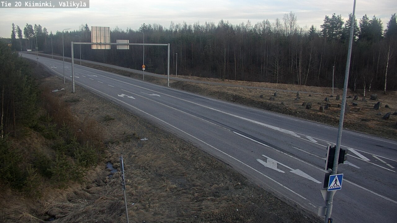 Weather Camera Image Väg 20 Uleåborg Kiiminki, Välikylä, Oulu, Pohjois-Pohjanmaa
