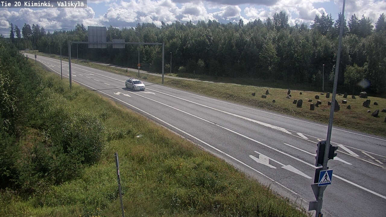 Weather Camera Image Väg 20 Uleåborg Kiiminki, Välikylä, Oulu, Pohjois-Pohjanmaa
