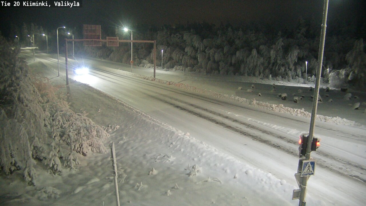 Weather Camera Image Väg 20 Uleåborg Kiiminki, Välikylä, Oulu, Pohjois-Pohjanmaa