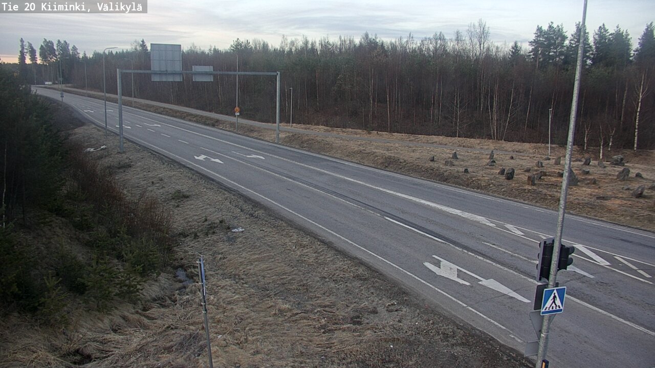 Weather Camera Image Väg 20 Uleåborg Kiiminki, Välikylä, Oulu, Pohjois-Pohjanmaa