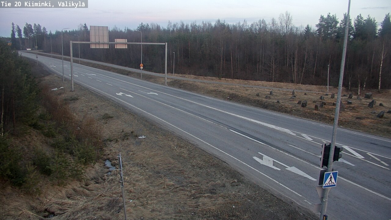 Weather Camera Image Väg 20 Uleåborg Kiiminki, Välikylä, Oulu, Pohjois-Pohjanmaa