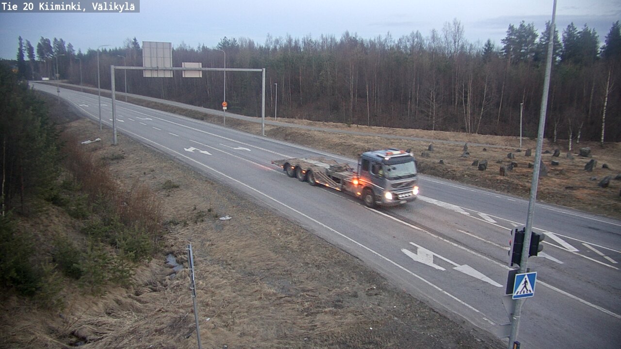 Weather Camera Image Väg 20 Uleåborg Kiiminki, Välikylä, Oulu, Pohjois-Pohjanmaa