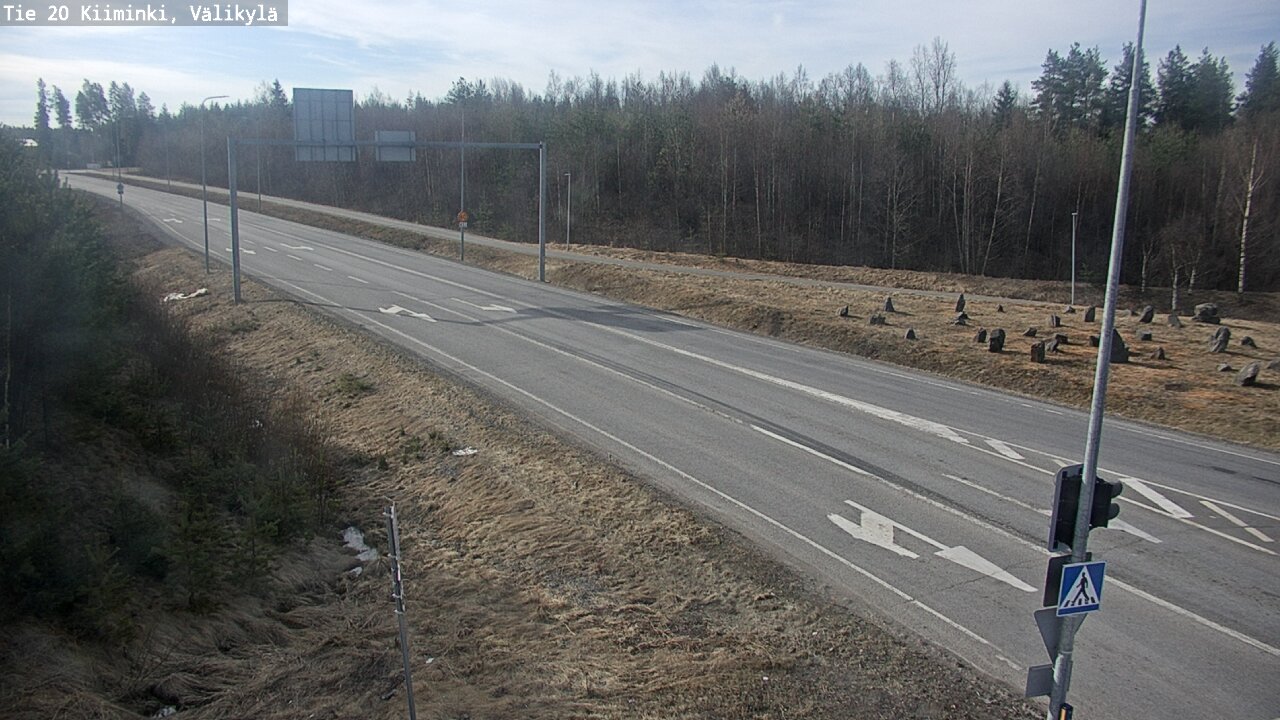 Weather Camera Image Väg 20 Uleåborg Kiiminki, Välikylä, Oulu, Pohjois-Pohjanmaa