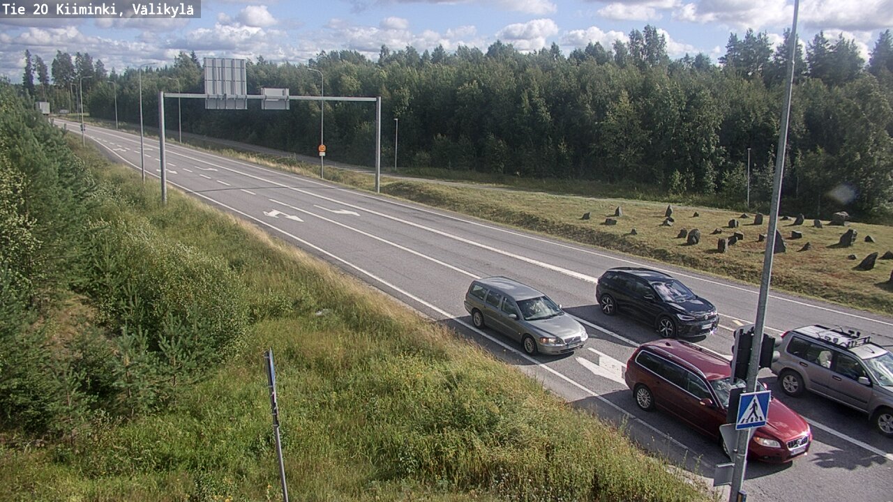 Weather Camera Image Väg 20 Uleåborg Kiiminki, Välikylä, Oulu, Pohjois-Pohjanmaa