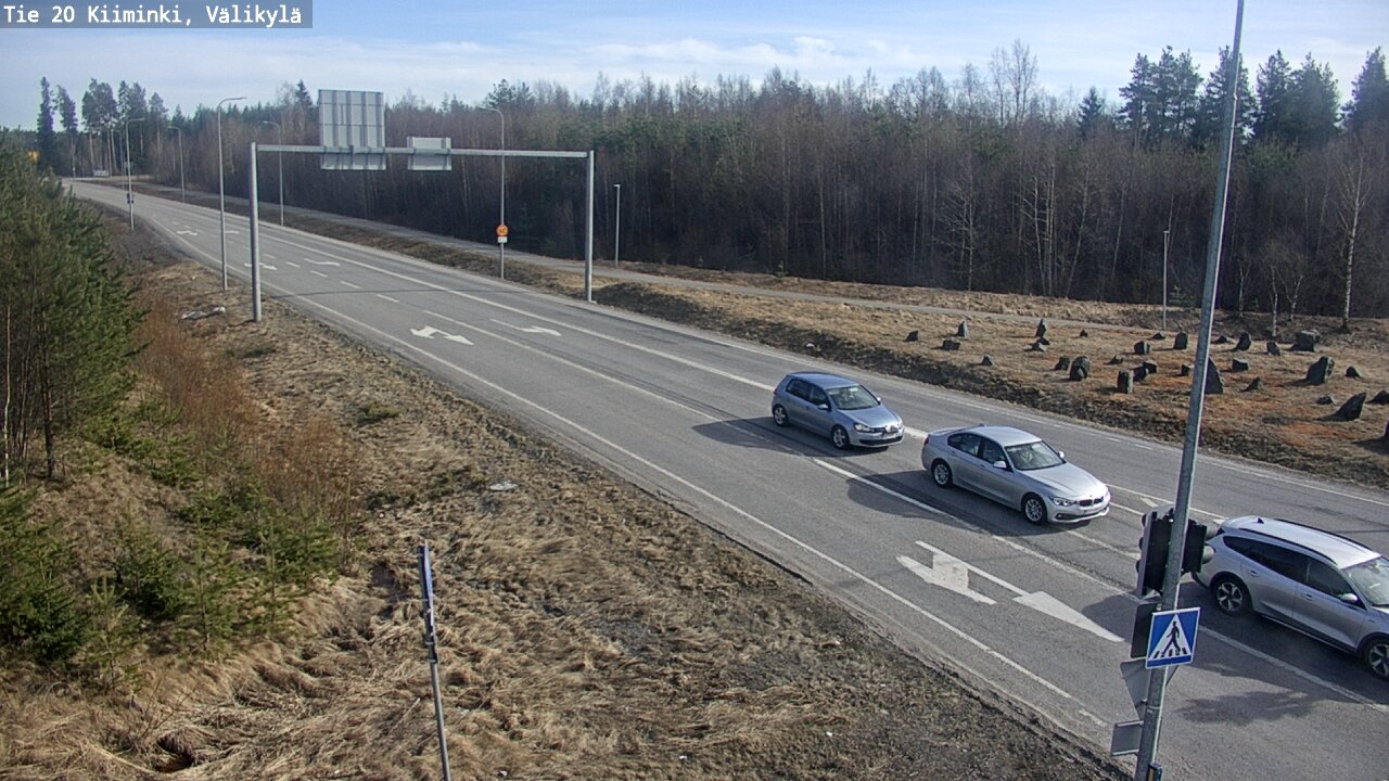 Weather Camera Image Väg 20 Uleåborg Kiiminki, Välikylä, Oulu, Pohjois-Pohjanmaa