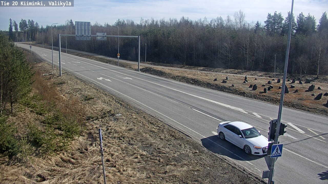 Weather Camera Image Väg 20 Uleåborg Kiiminki, Välikylä, Oulu, Pohjois-Pohjanmaa