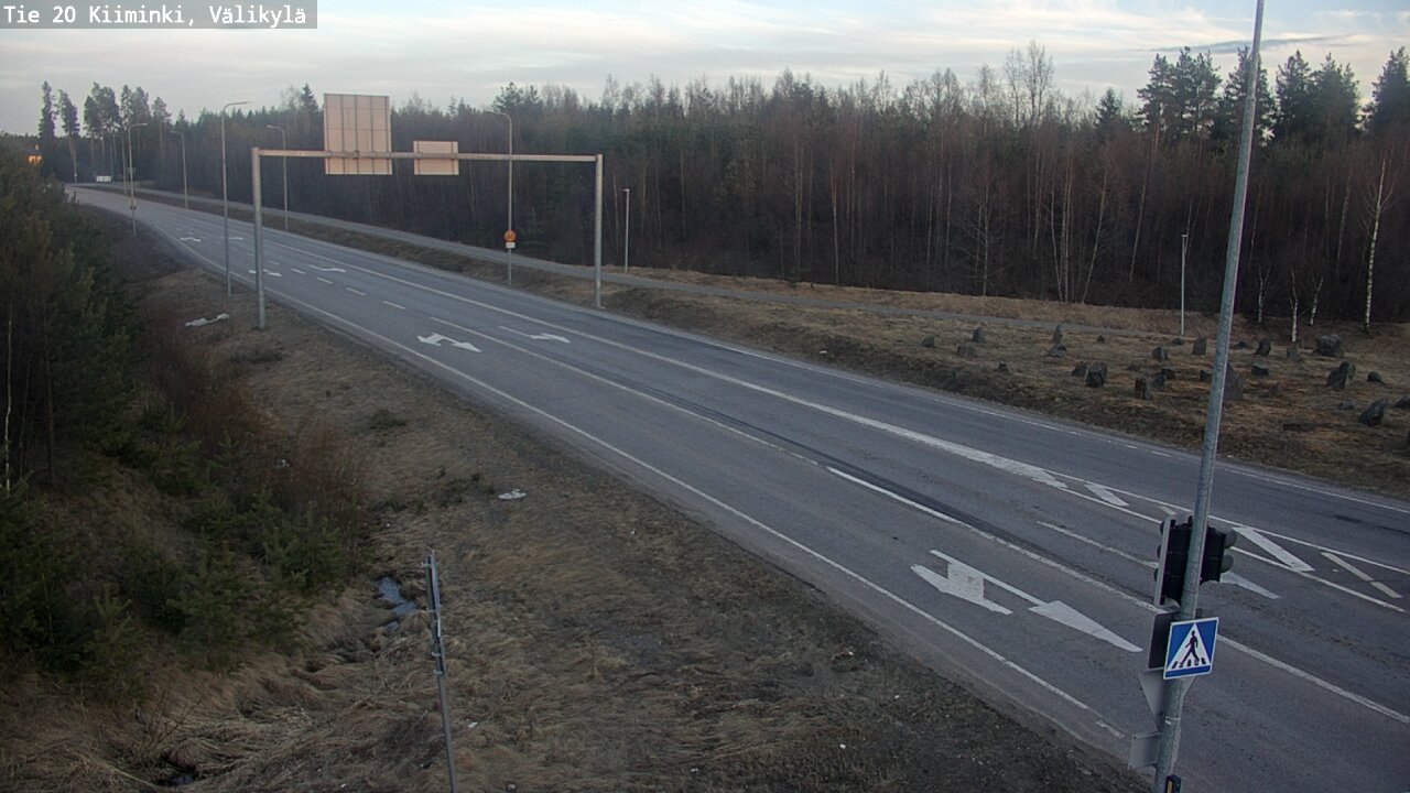Weather Camera Image Väg 20 Uleåborg Kiiminki, Välikylä, Oulu, Pohjois-Pohjanmaa
