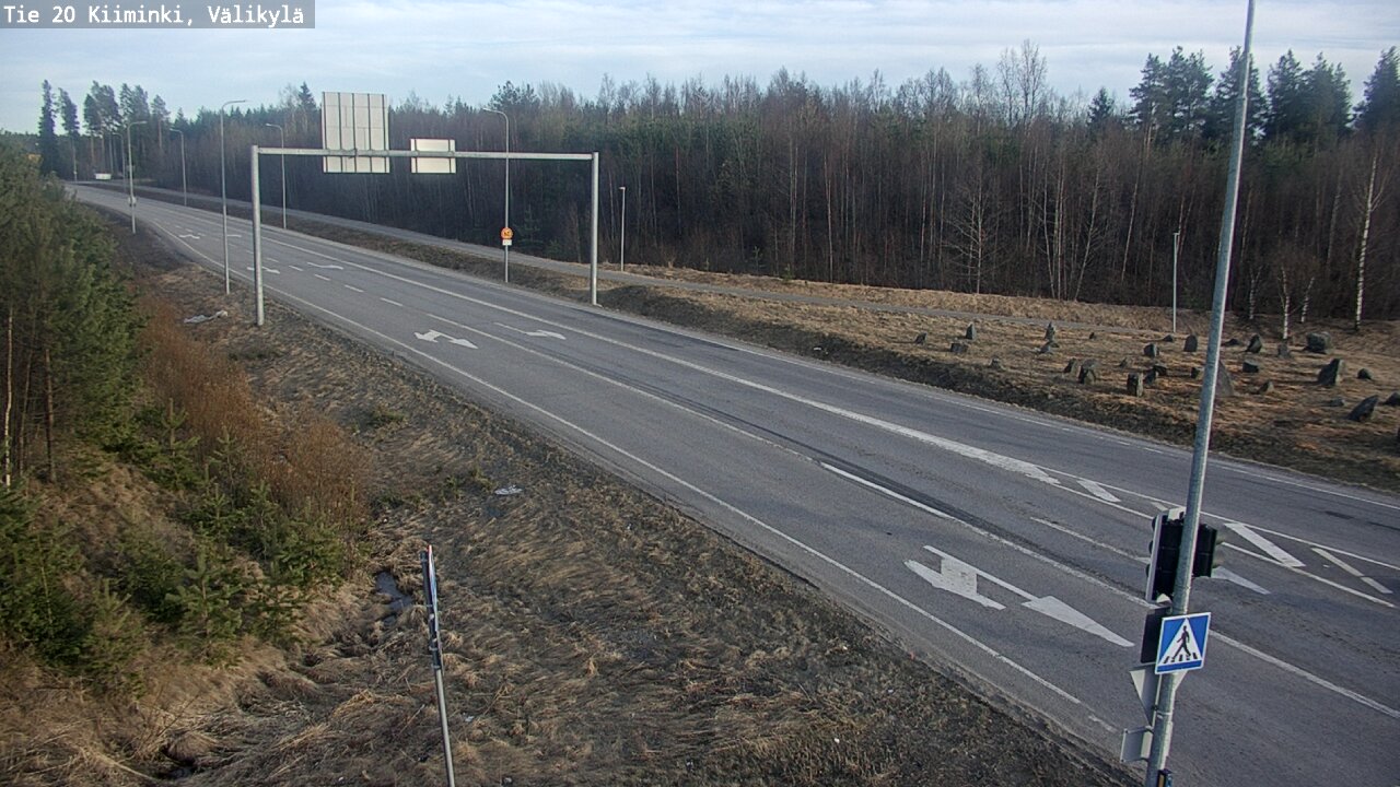 Weather Camera Image Väg 20 Uleåborg Kiiminki, Välikylä, Oulu, Pohjois-Pohjanmaa