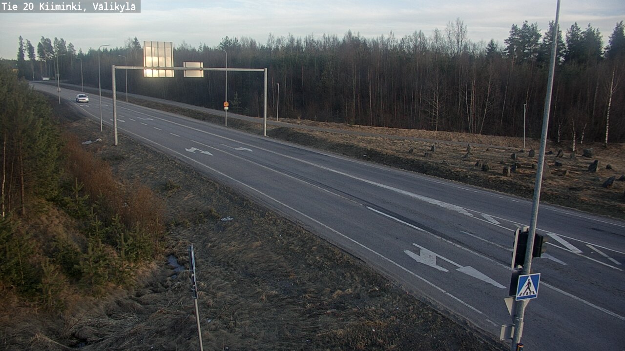 Weather Camera Image Väg 20 Uleåborg Kiiminki, Välikylä, Oulu, Pohjois-Pohjanmaa