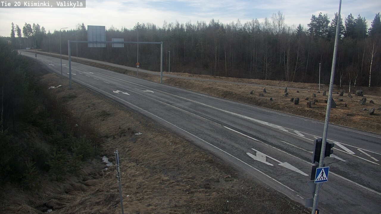 Weather Camera Image Väg 20 Uleåborg Kiiminki, Välikylä, Oulu, Pohjois-Pohjanmaa