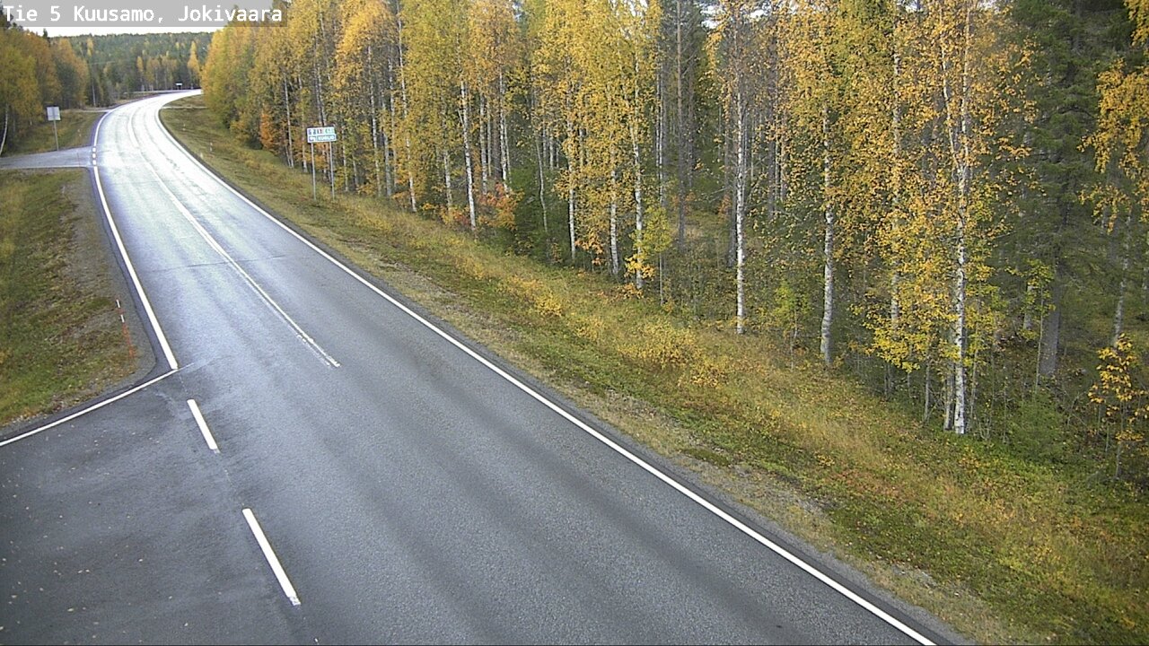 Weather Camera Image Road 5 Kuusamo, Jokivaara, Kuusamo, Pohjois-Pohjanmaa