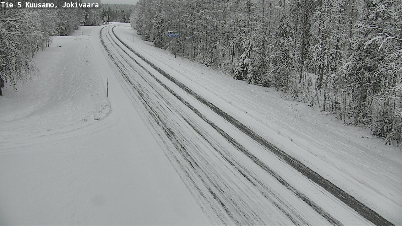 Weather Camera Image Väg 5 Kuusamo, Jokivaara, Kuusamo, Pohjois-Pohjanmaa