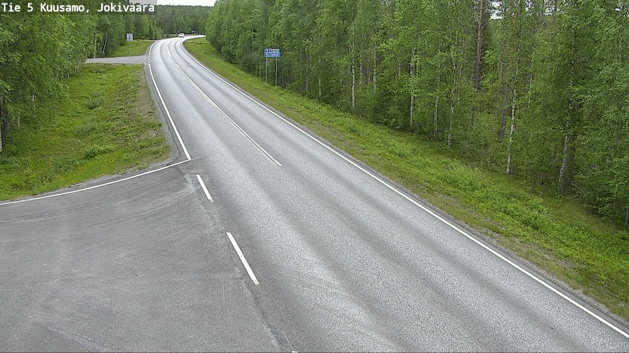 Weather Camera Image Road 5 Kuusamo, Jokivaara, Kuusamo, Pohjois-Pohjanmaa