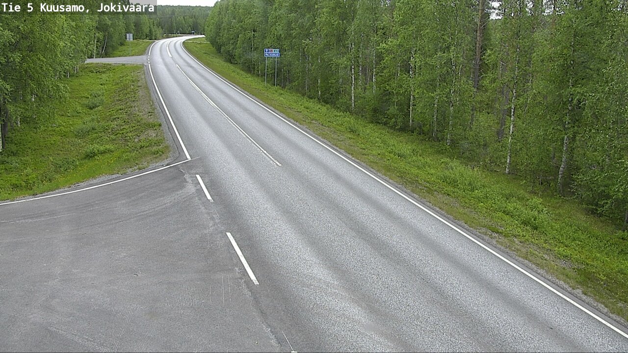 Weather Camera Image Road 5 Kuusamo, Jokivaara, Kuusamo, Pohjois-Pohjanmaa