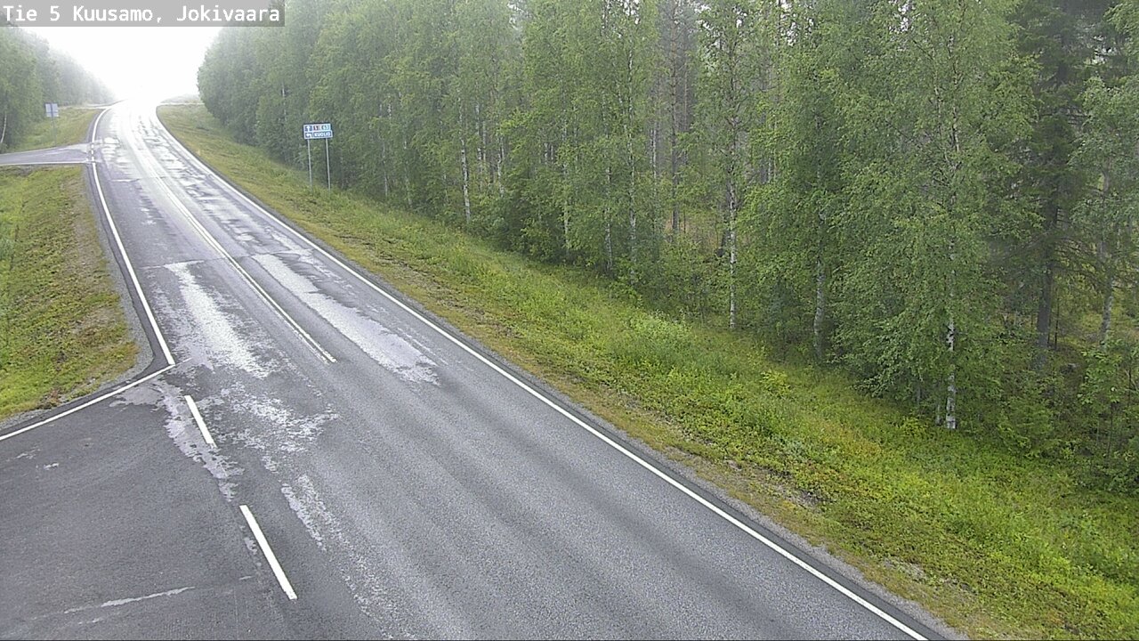 Weather Camera Image Road 5 Kuusamo, Jokivaara, Kuusamo, Pohjois-Pohjanmaa