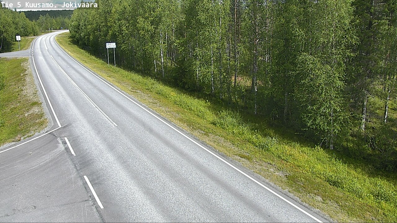 Weather Camera Image Road 5 Kuusamo, Jokivaara, Kuusamo, Pohjois-Pohjanmaa