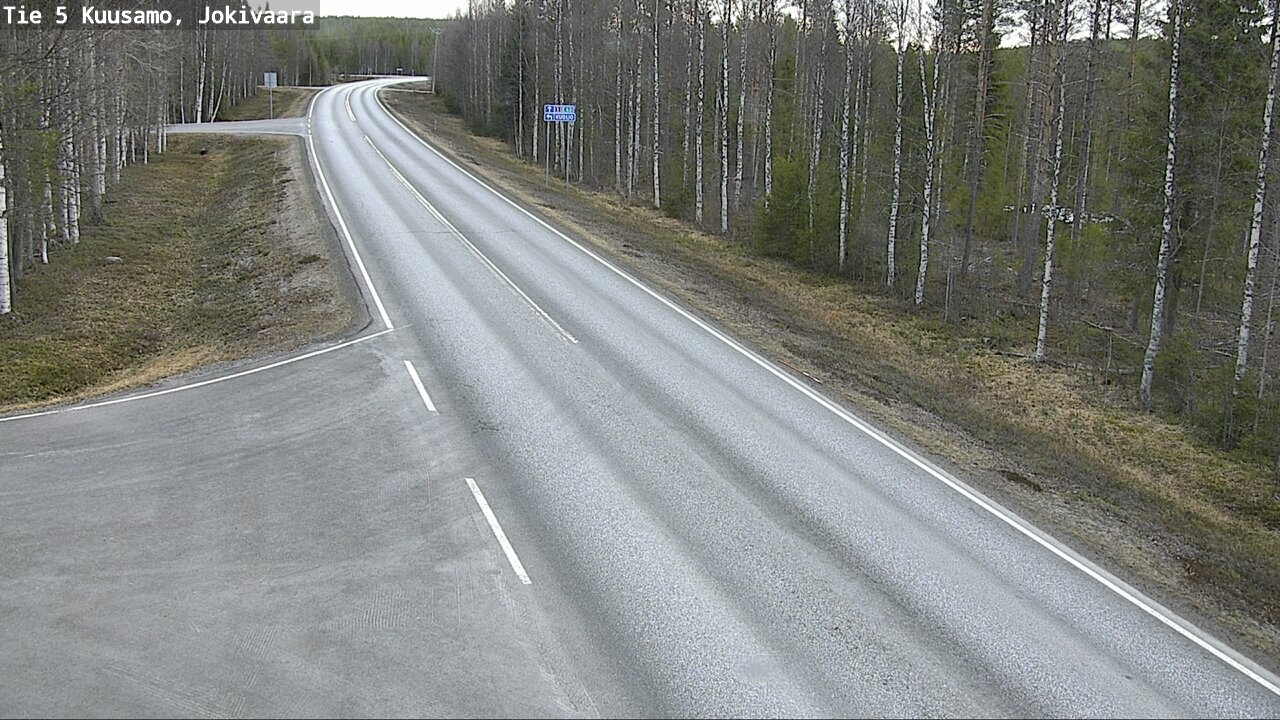 Weather Camera Image Road 5 Kuusamo, Jokivaara, Kuusamo, Pohjois-Pohjanmaa
