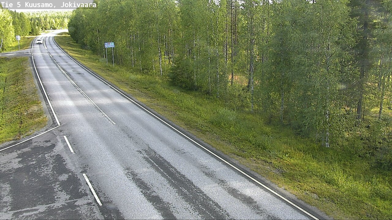 Weather Camera Image Road 5 Kuusamo, Jokivaara, Kuusamo, Pohjois-Pohjanmaa