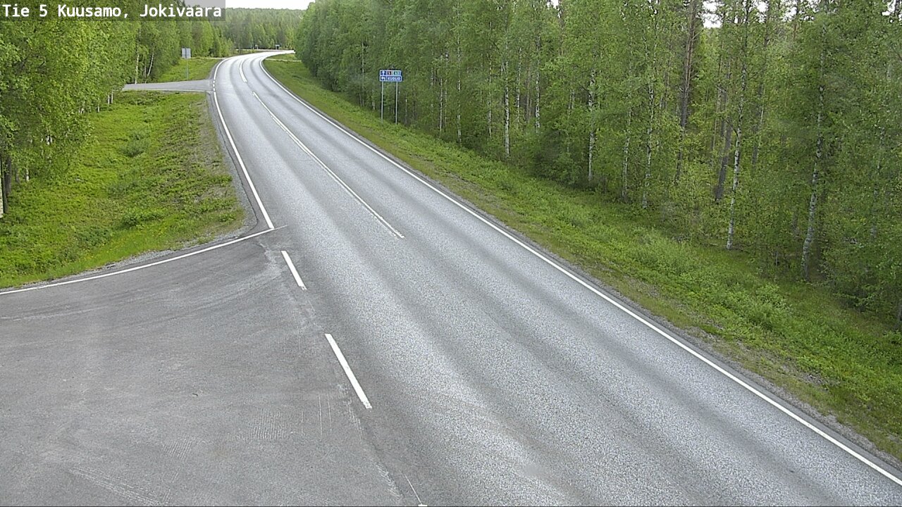 Weather Camera Image Road 5 Kuusamo, Jokivaara, Kuusamo, Pohjois-Pohjanmaa