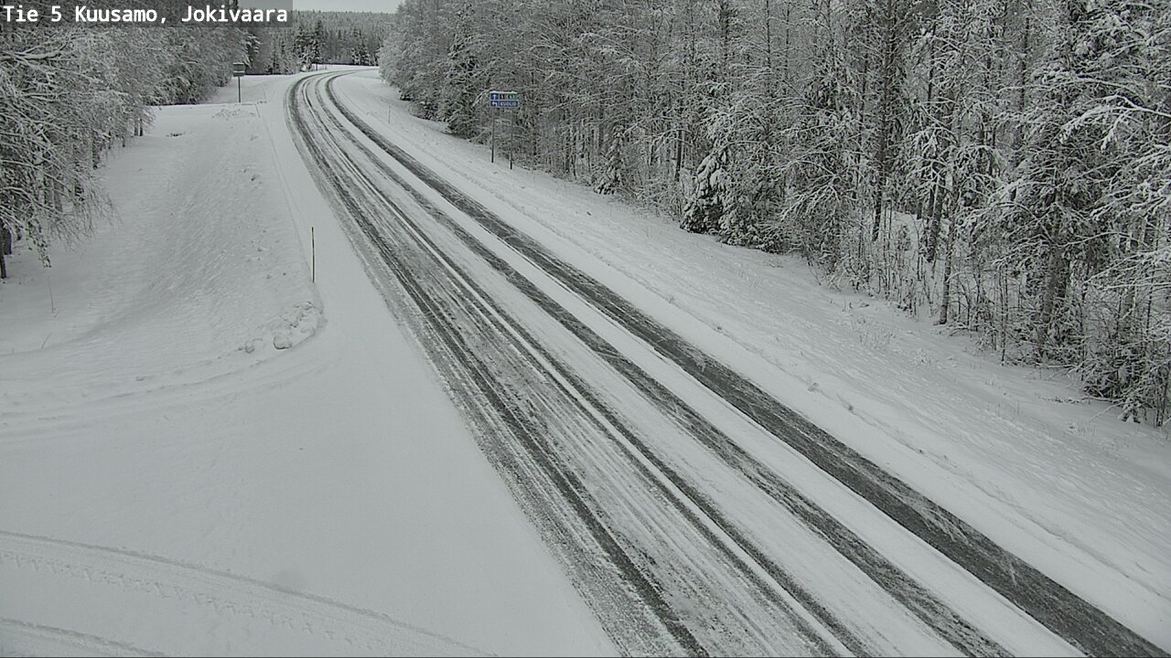 Weather Camera Image Väg 5 Kuusamo, Jokivaara, Kuusamo, Pohjois-Pohjanmaa