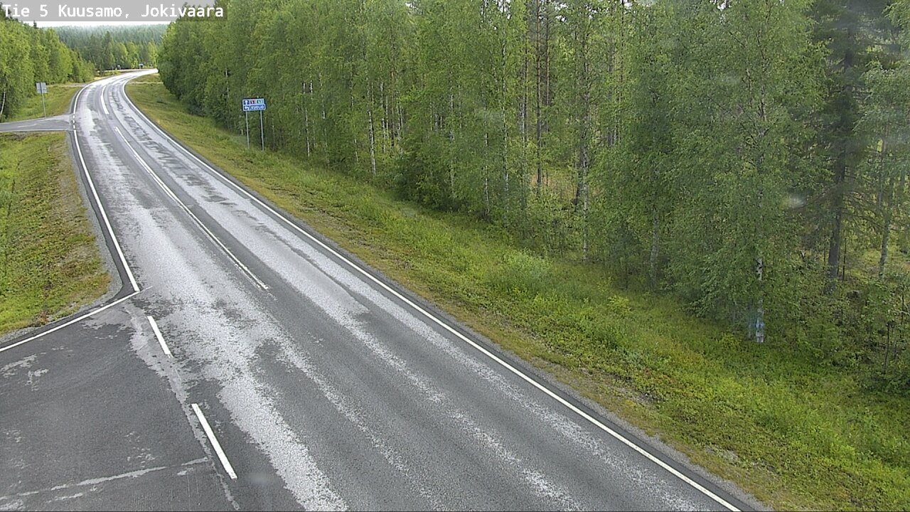 Weather Camera Image Road 5 Kuusamo, Jokivaara, Kuusamo, Pohjois-Pohjanmaa