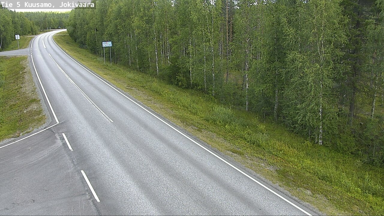 Weather Camera Image Road 5 Kuusamo, Jokivaara, Kuusamo, Pohjois-Pohjanmaa