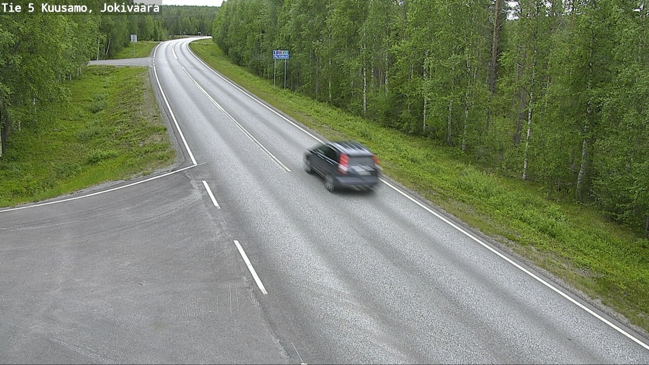 Weather Camera Image Road 5 Kuusamo, Jokivaara, Kuusamo, Pohjois-Pohjanmaa
