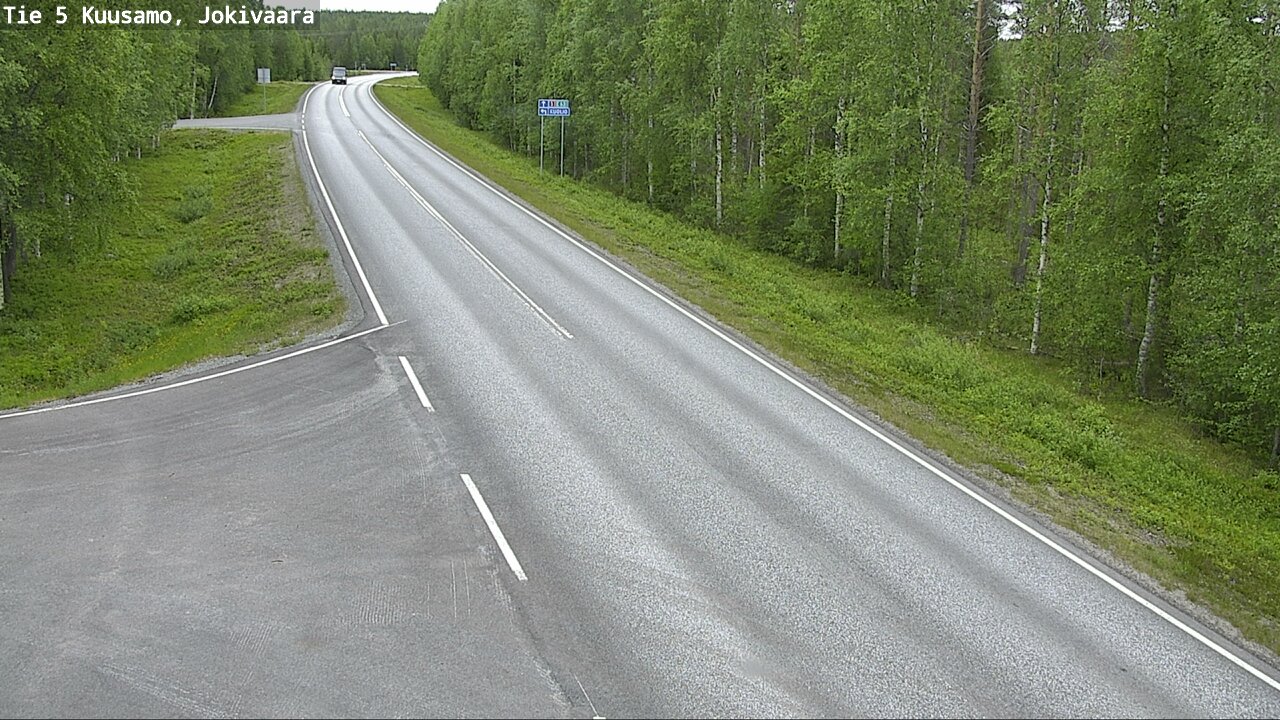 Weather Camera Image Road 5 Kuusamo, Jokivaara, Kuusamo, Pohjois-Pohjanmaa
