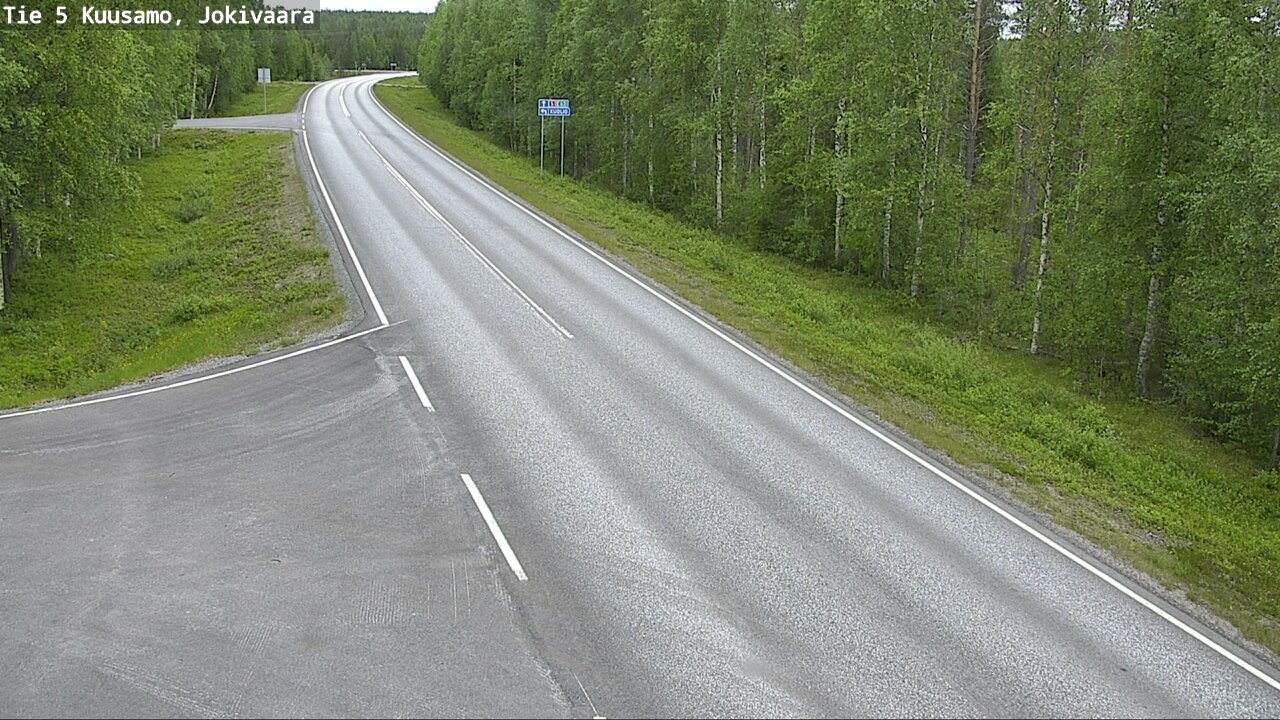 Weather Camera Image Road 5 Kuusamo, Jokivaara, Kuusamo, Pohjois-Pohjanmaa