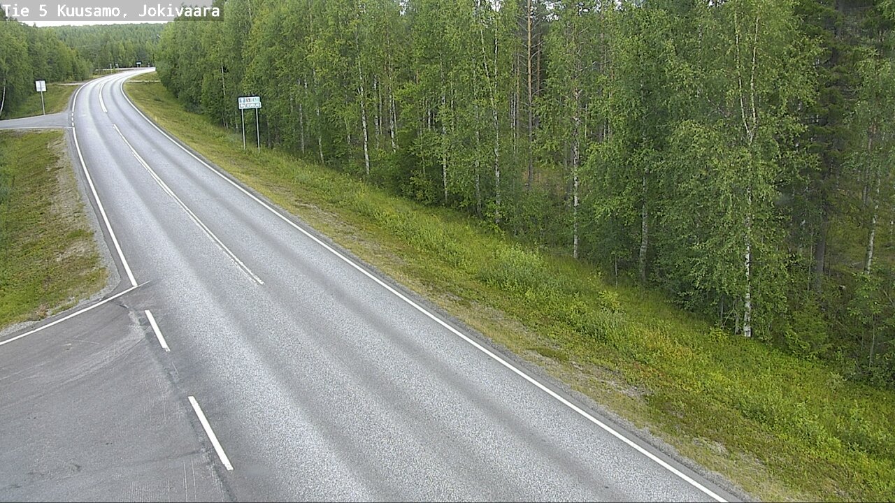 Weather Camera Image Road 5 Kuusamo, Jokivaara, Kuusamo, Pohjois-Pohjanmaa