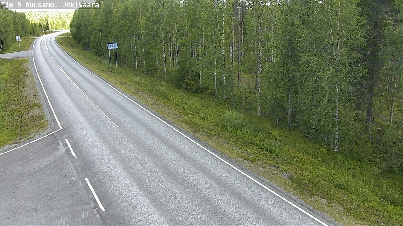 Weather Camera Image Road 5 Kuusamo, Jokivaara, Kuusamo, Pohjois-Pohjanmaa