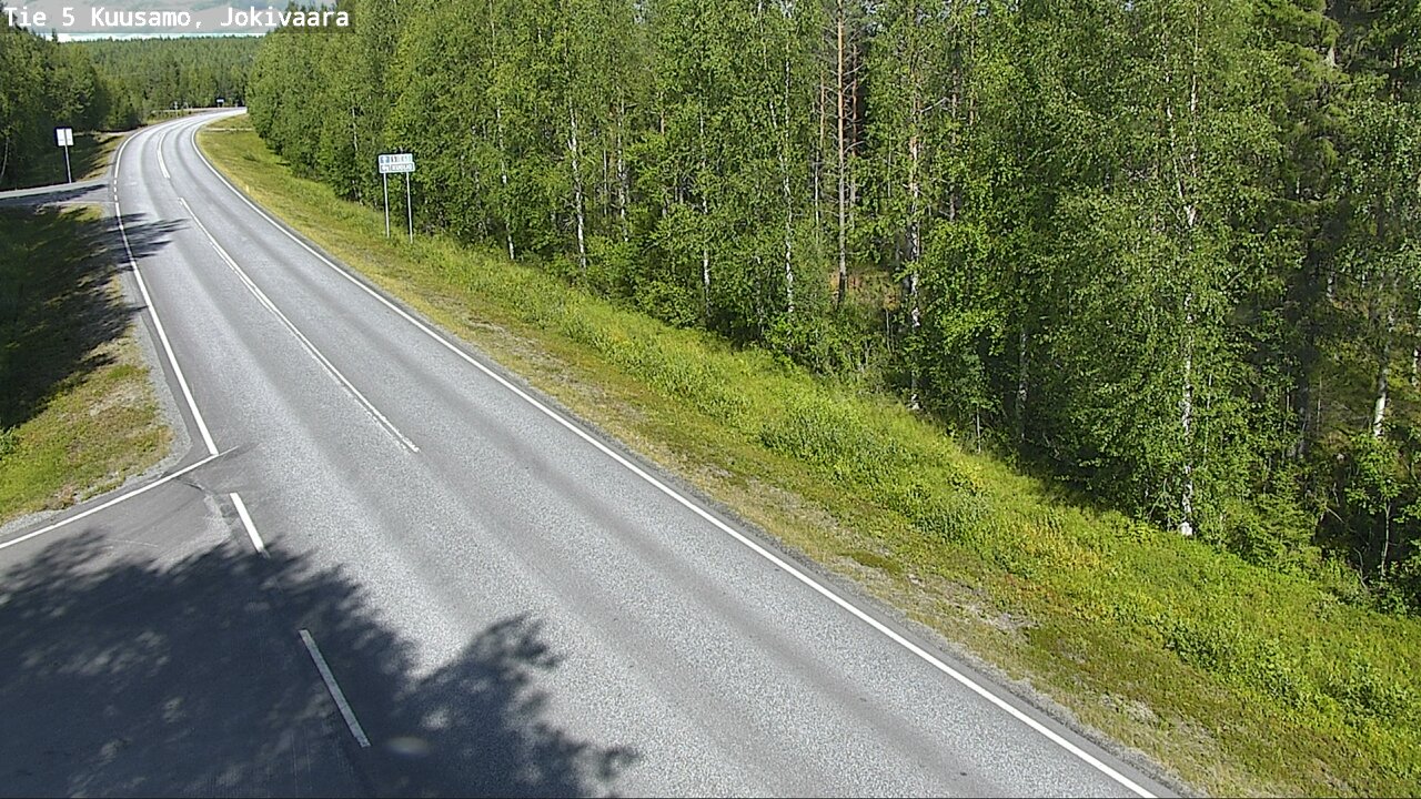 Weather Camera Image Road 5 Kuusamo, Jokivaara, Kuusamo, Pohjois-Pohjanmaa