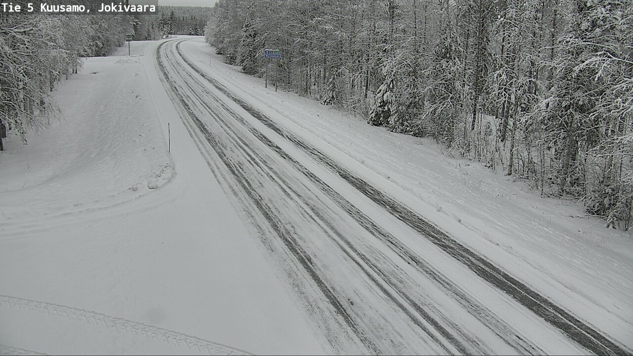 Weather Camera Image Väg 5 Kuusamo, Jokivaara, Kuusamo, Pohjois-Pohjanmaa