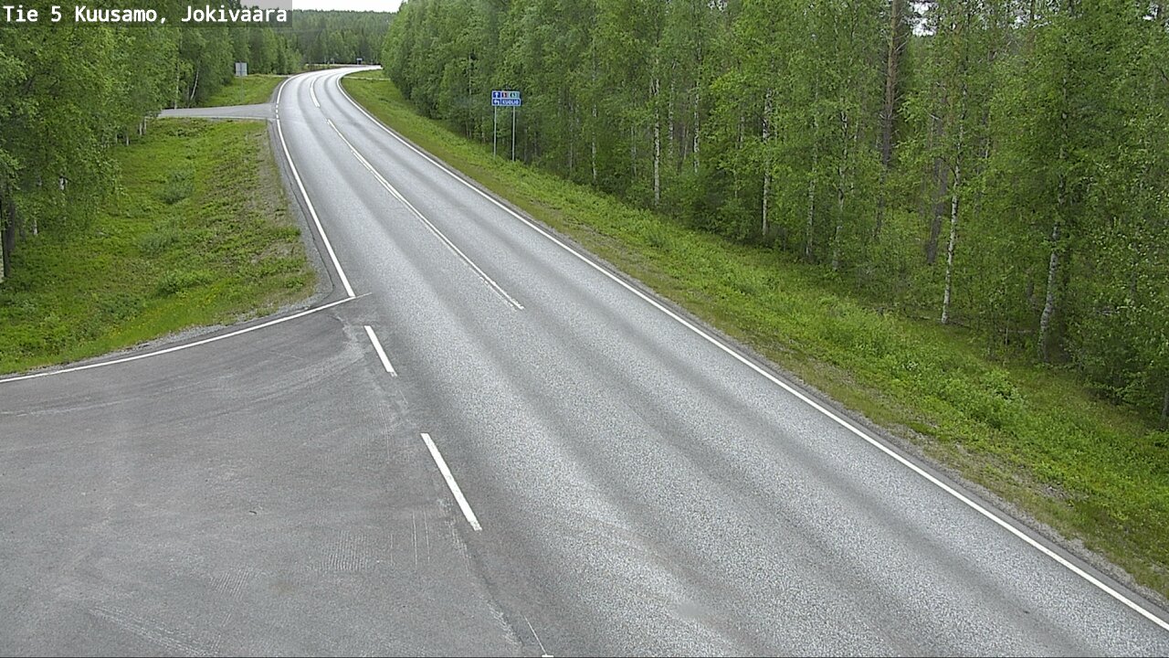 Weather Camera Image Road 5 Kuusamo, Jokivaara, Kuusamo, Pohjois-Pohjanmaa