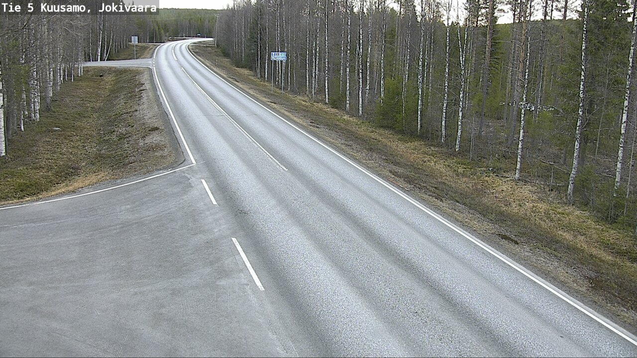 Weather Camera Image Road 5 Kuusamo, Jokivaara, Kuusamo, Pohjois-Pohjanmaa