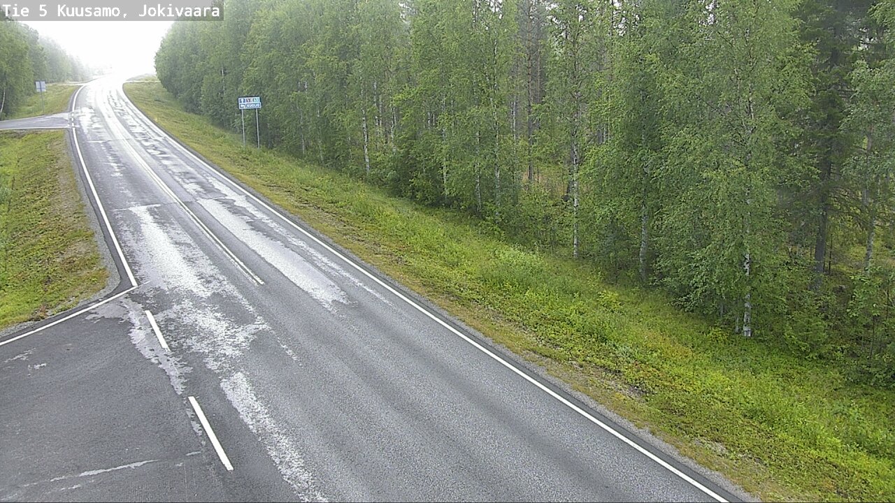 Weather Camera Image Road 5 Kuusamo, Jokivaara, Kuusamo, Pohjois-Pohjanmaa