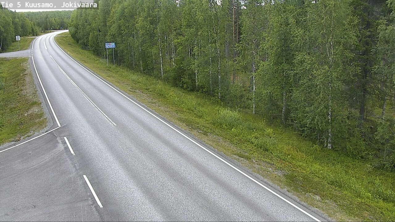 Weather Camera Image Road 5 Kuusamo, Jokivaara, Kuusamo, Pohjois-Pohjanmaa