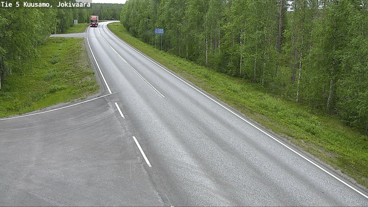 Weather Camera Image Road 5 Kuusamo, Jokivaara, Kuusamo, Pohjois-Pohjanmaa