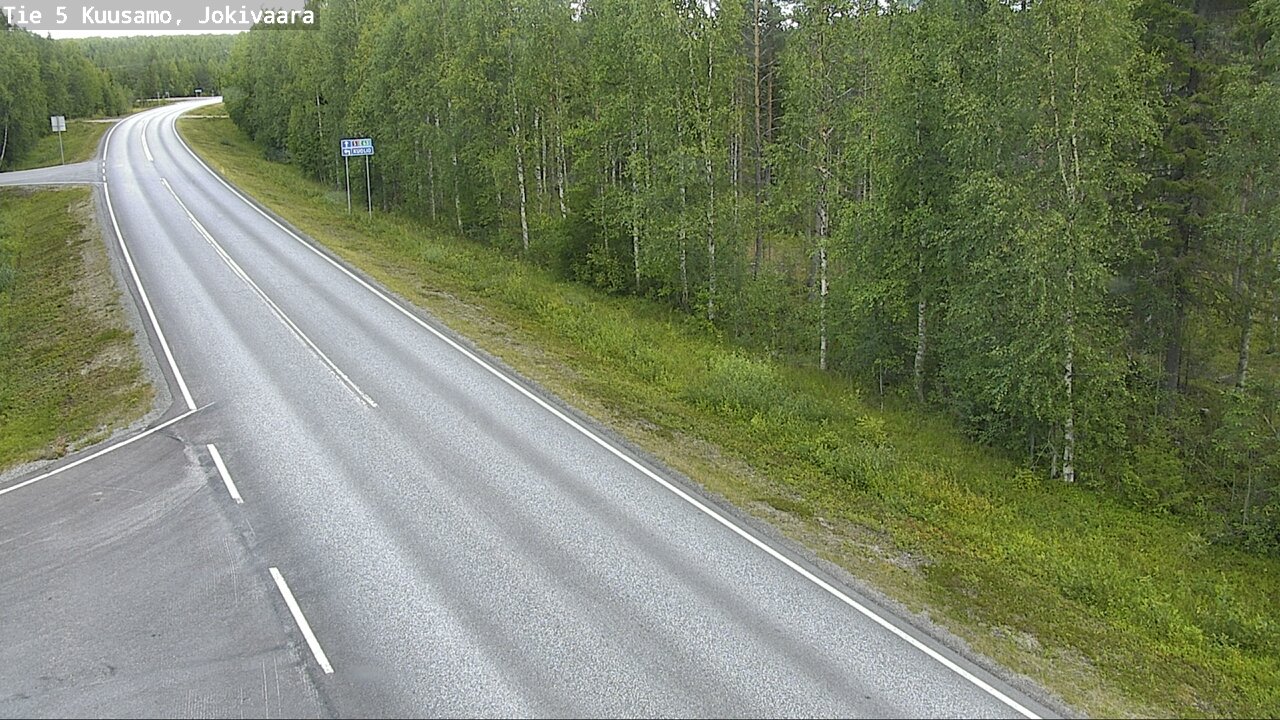 Weather Camera Image Road 5 Kuusamo, Jokivaara, Kuusamo, Pohjois-Pohjanmaa